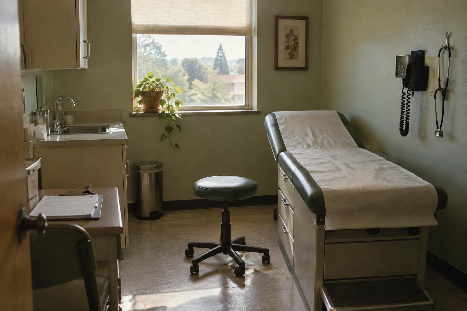 Bright, welcoming primary care exam room